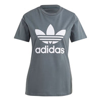 (WMNS) adidas originals Classic Logo Athleisure Casual Sports Short Sleeve Navy Blue T-Shirt GN2903