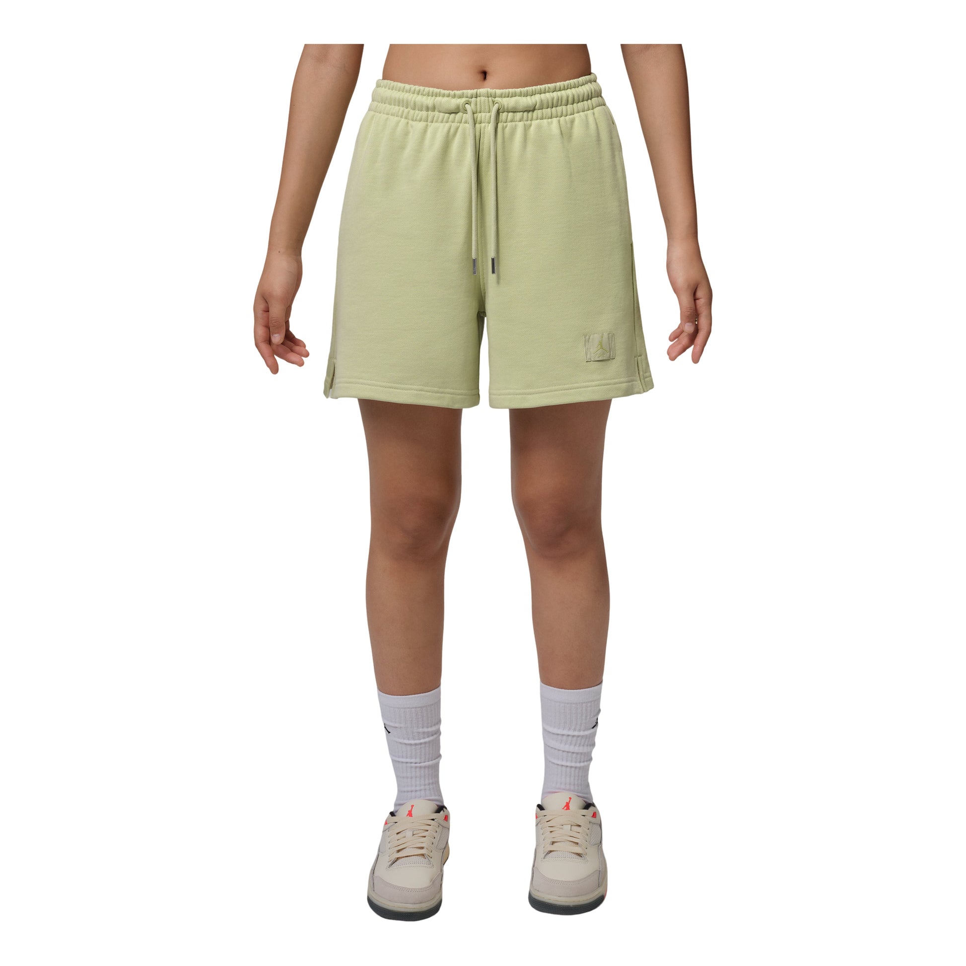 (WMNS) Jordan Flight Fleece shorts 'Olive Aura Lawn' IF1155-371