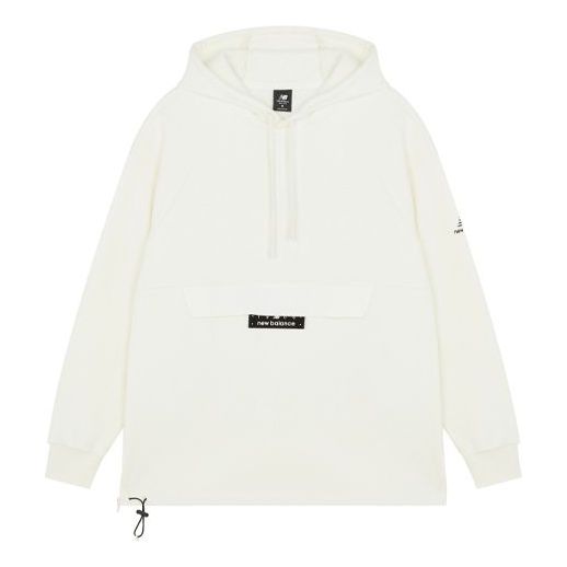 New Balance Men's New Balance Solid Color Fleece Hooded Pullover Sports White AMT14332-NMC