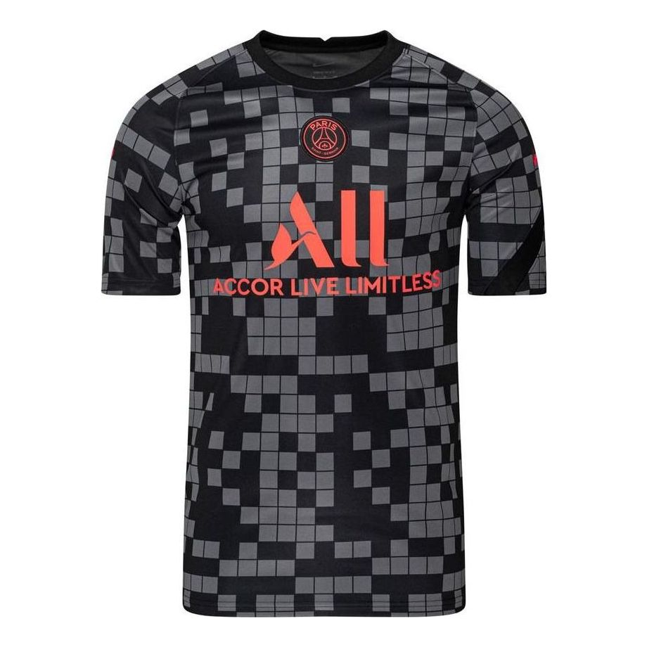 Nike x Paris Saint-Germain Dri-FIT Pre-Match Soccer Top 'Grey Black' DB7626-015