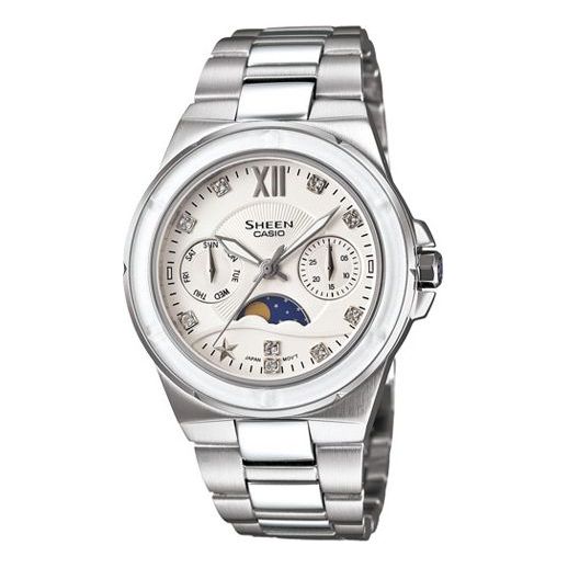 CASIO SHEEN Series Waterproof Silver/ Sports White Analog SHE-3500D-7A