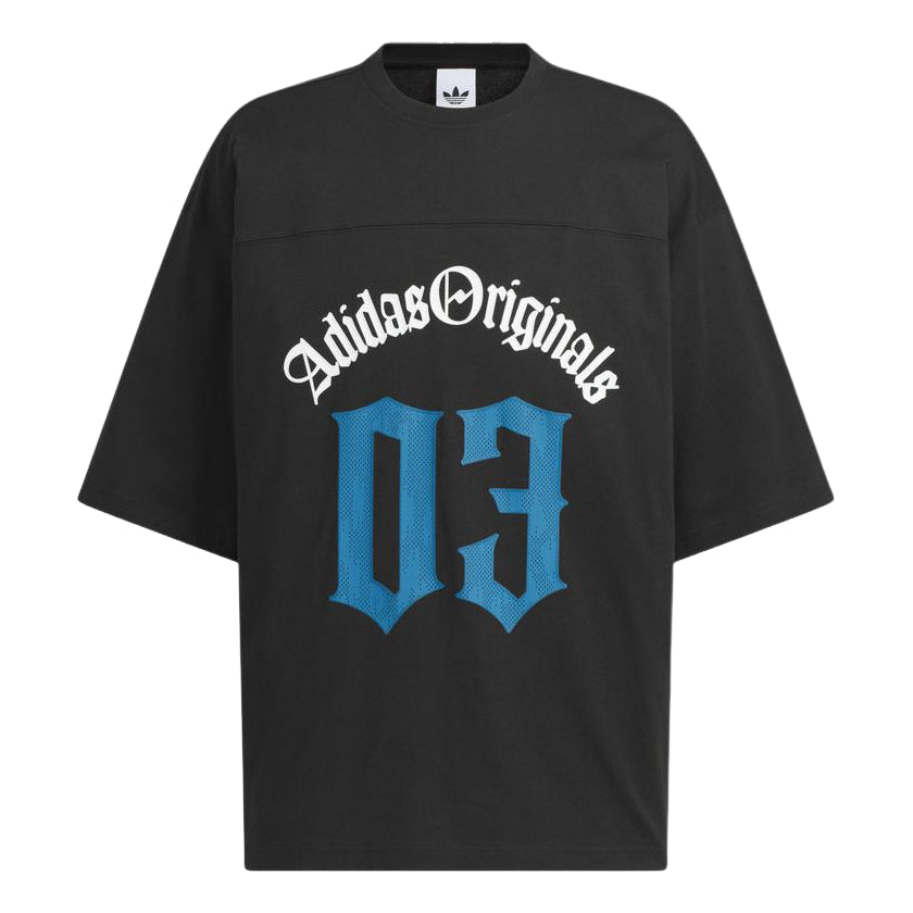adidas Oversized Fit T-Shirt Asia Sizing 'Black' KT3039