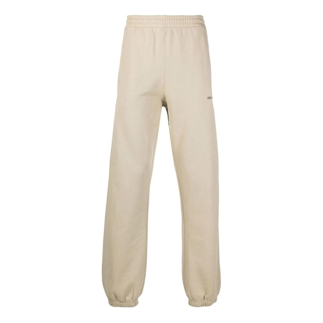 Men's Off-White FW22 Twill Printing Bundle Feet Sports Pants/Trousers/Joggers Loose Fit Beige OMCH029S22FLE0031710