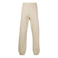 Men's Off-White FW22 Twill Printing Bundle Feet Sports Pants/Trousers/Joggers Loose Fit Beige OMCH029S22FLE0031710
