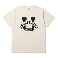Men's UNDEFEATED Alphabet Printing Minimalistic Casual Short Sleeve White 80079-WHITE