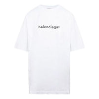 Balenciaga SS21 Printing Round-neck Tee White 641655TIV549040