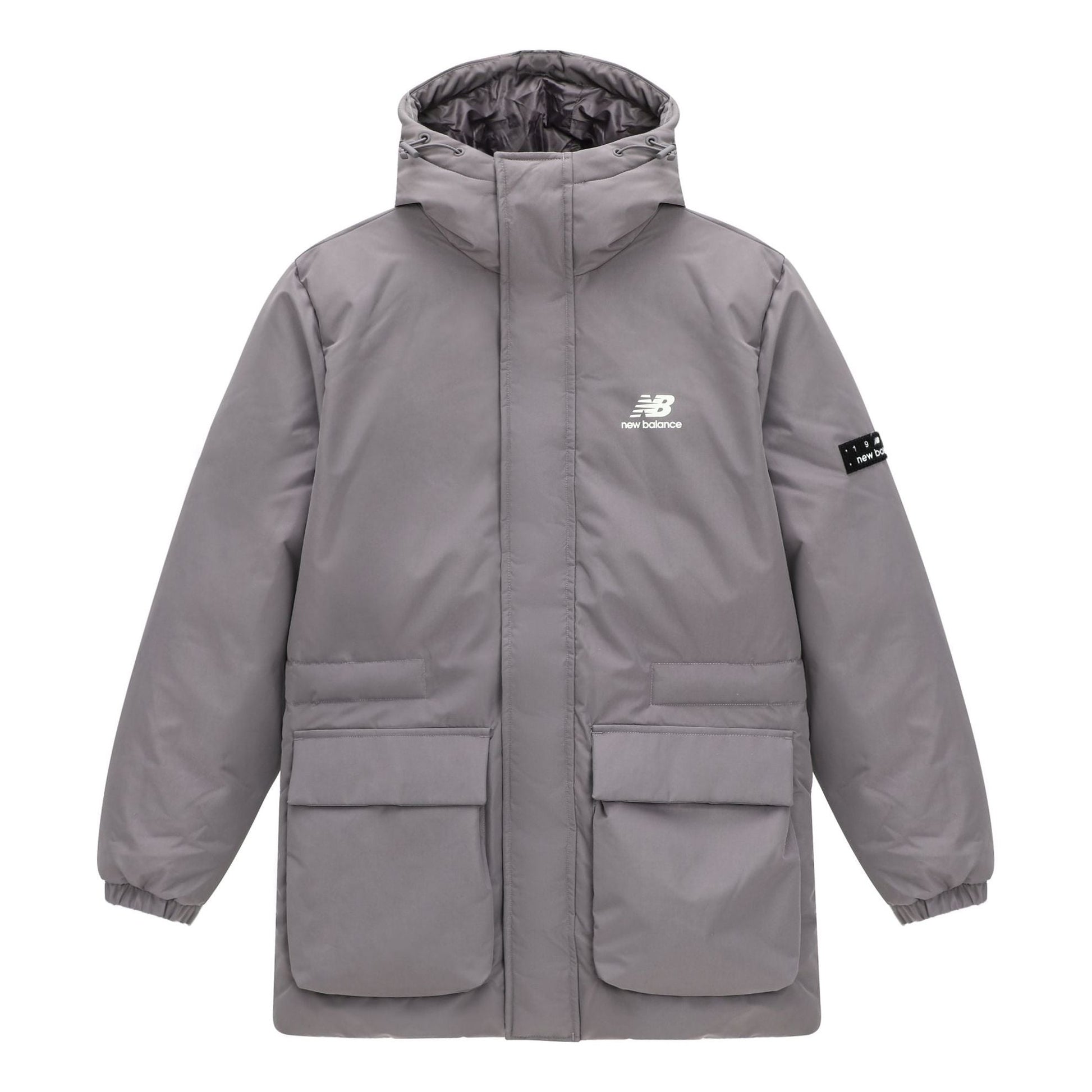 New Balance Windproof Long Down Jacket Asia Sizing 'Grey' AMJ23341-ZNC
