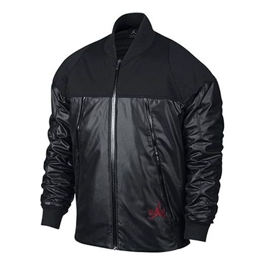 Men's Air Jordan XI 11 Zipper Sports Black Jacket 777495-010