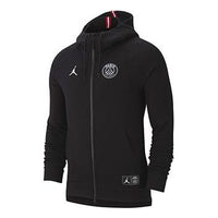 Air Jordan x PSG Crossover Paris Saint-Germain Sports Hooded Jacket Black BQ4195-010