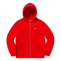 Supreme FW18 Reflective Small Box Zip Up Sweatshirt Red SUP-FW18-1283