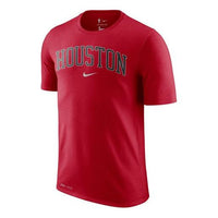 Nike NBA Dri-Fit Rockets Casual Sports Basketball Training Short Sleeve Red AT1329-657