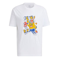 adidas neo Fd Tee 5 Cartoon Pattern Print Sport Short Sleeves T Shirt Men's White HC3837