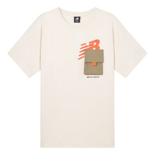 New Balance Unisex Safari Logo Printing Contrasting Colors Knitting White AMT12355-PLW