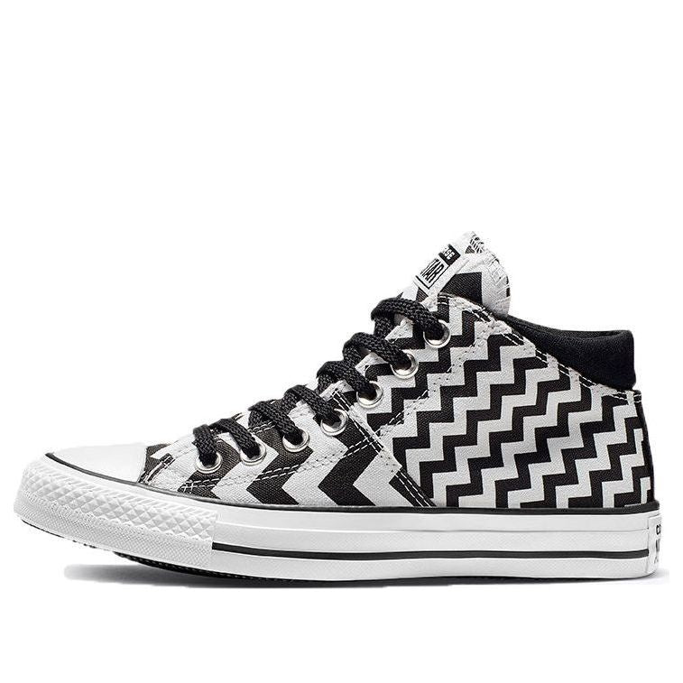 (WMNS) Converse Chuck Taylor All Star GLAM DUNK MADISON MID Canvas Black White Stripe 'Black White' 565388C