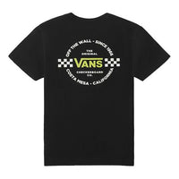 Vans Logo Short Sleeve Couple Style Black VN0A4P4XBLK1