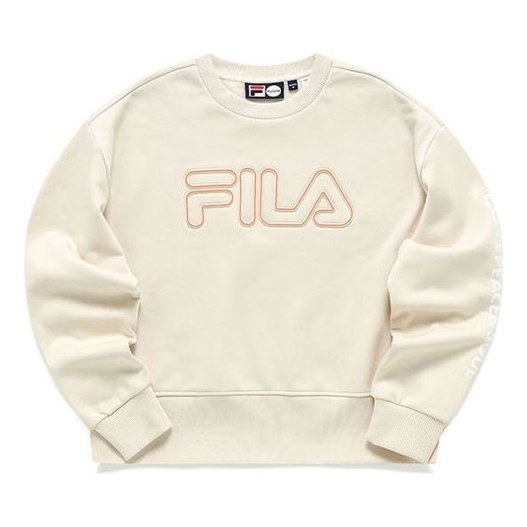 (WMNS) FILA FUSION Logo Pullover 'Beige' T11W145206F-IY
