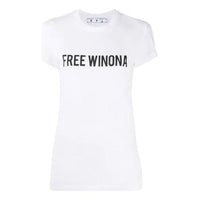(WMNS) Off-White Winona Slim Fit White T-Shirt OWAA040E20JER0020110