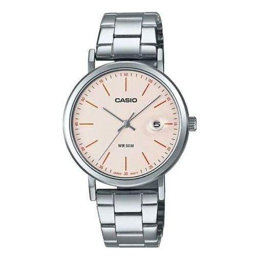 Casio Dress Analog Steel Strap Watch 'Pink Silver' LTP-E175D-4E