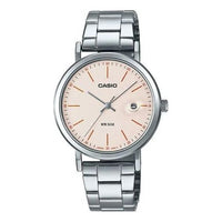 Casio Dress Analog Steel Strap Watch 'Pink Silver' LTP-E175D-4E