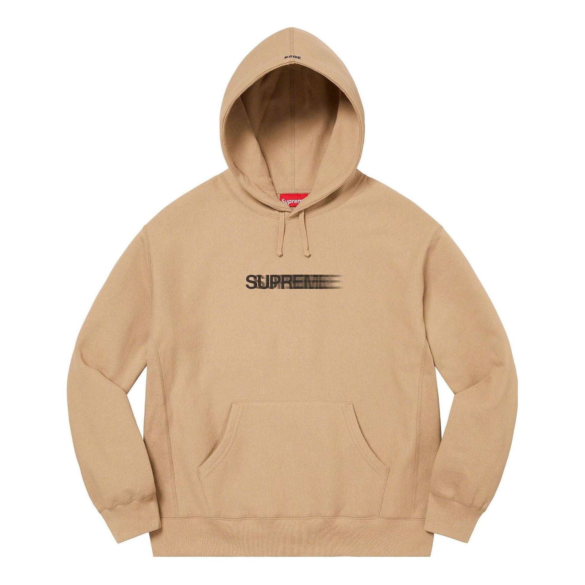 Supreme Motion Logo Hooded Sweatshirt 'Tan Black' SUP-SS23-055