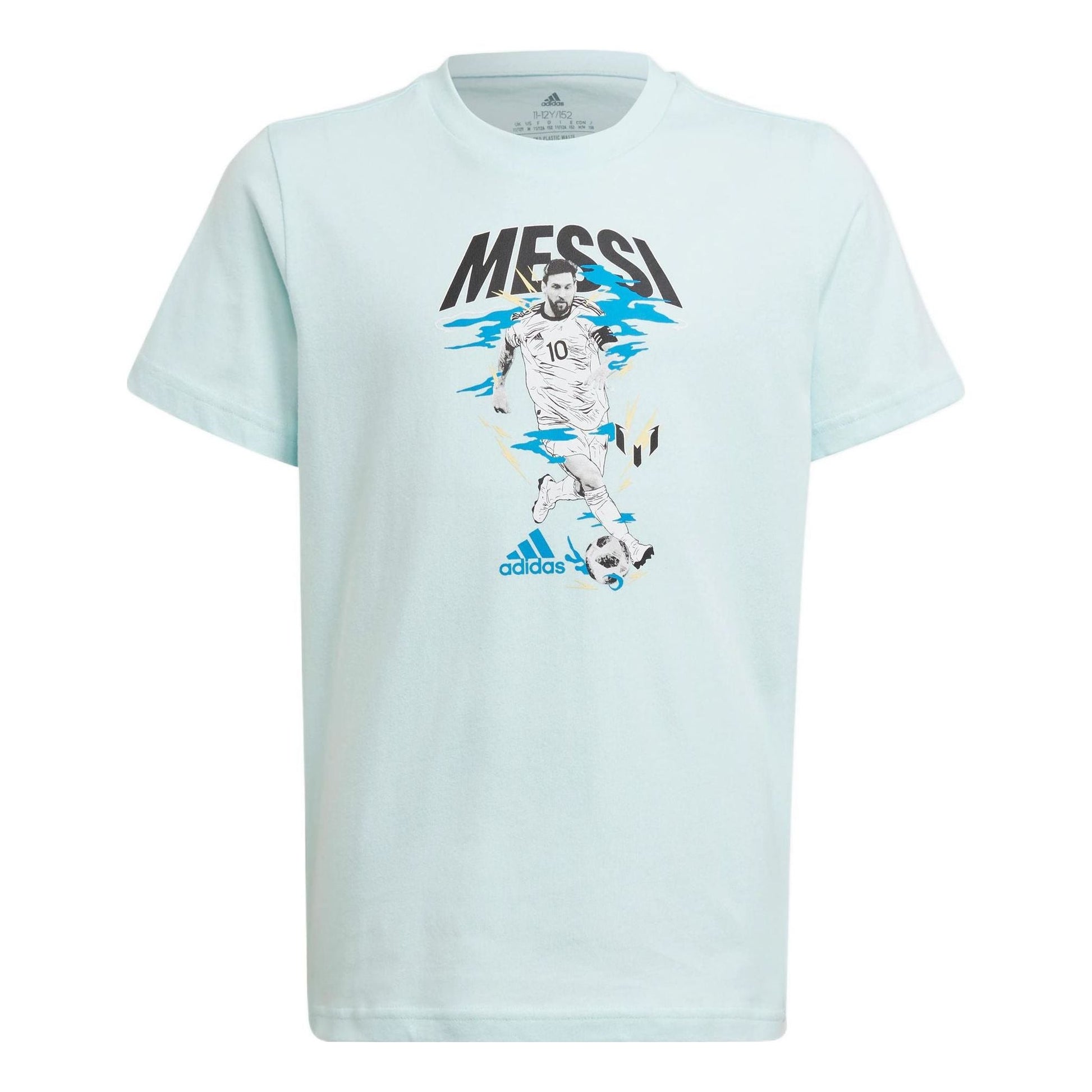 (PS) adidas Messi Printed Football T-Shirt Asia Sizing 'Blue' HG1983
