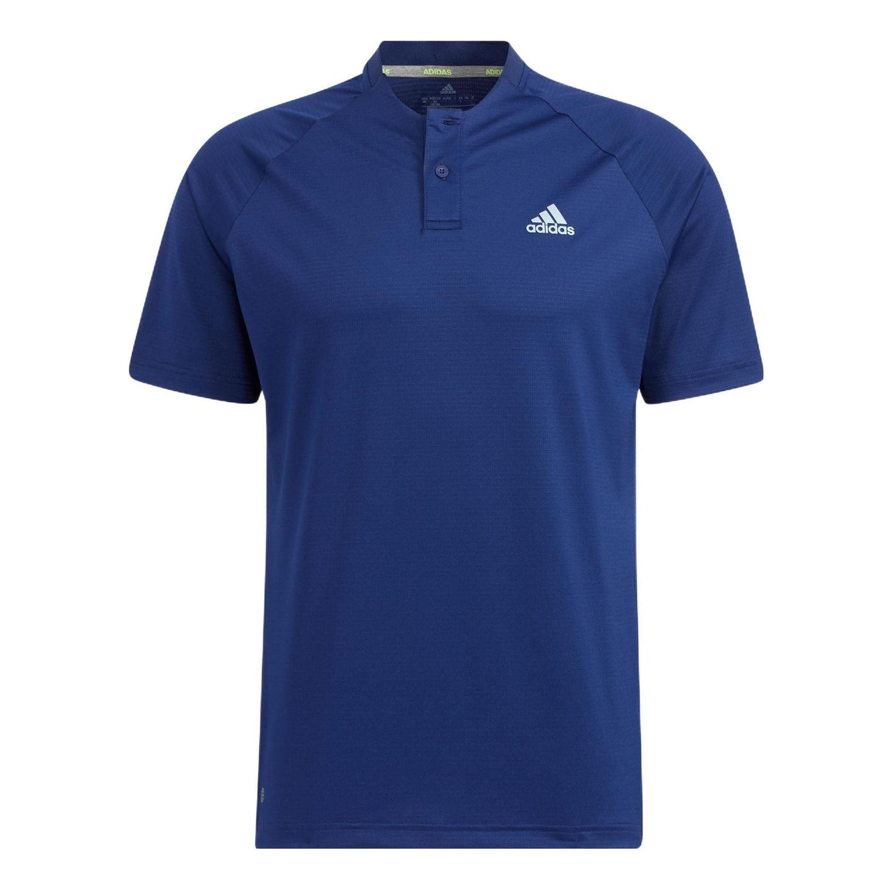 Men's adidas Logo Cotton Lapel Raglan Sleeve Short Sleeve polo Blue Polo Shirt HB3562