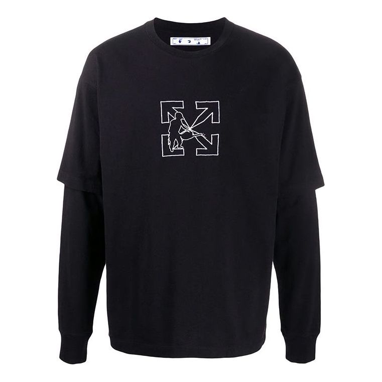 Off-White logo Cargo Long Sleeves Black OMAB022E20JER0011001