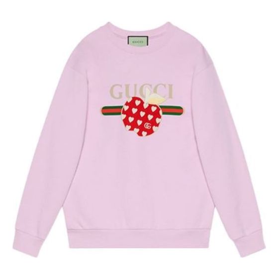 (WMNS) Gucci Les Pommes Sweatshirt 'Pink' 617964-XJDOJ-5320