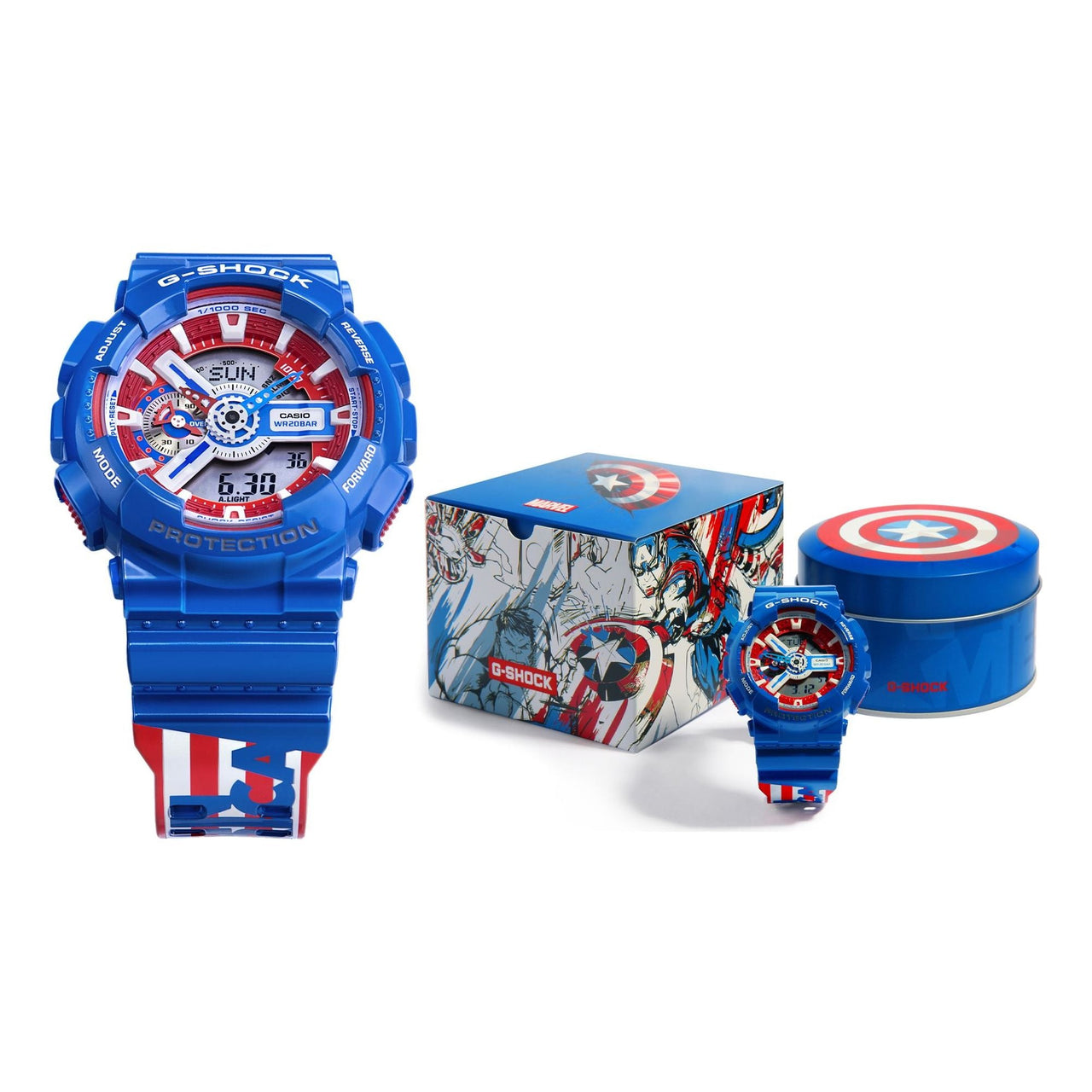 CASIO G-Shock Analog-Digital 'Blue' GA-110CAPTAIN-2PR