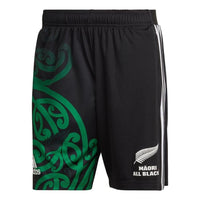 Men's adidas Pattern Printing Stripe Elastic Waistband Straight Shorts Black HG8336