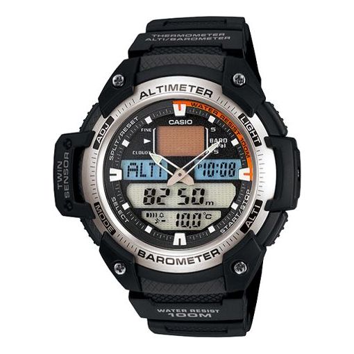 CASIO Male OUTGEAR Japan / South Korea Fashion Sports Black Analog/Digital Combo SGW-400H-1B