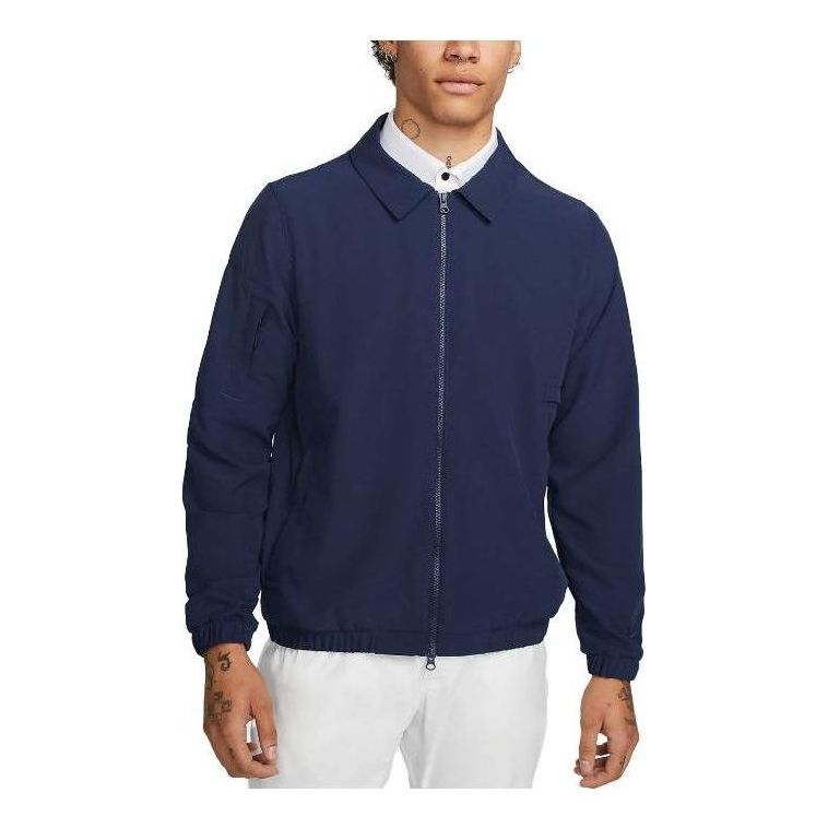 Nike Water Repellent Zip-up Golf Jacket 'Navy' DV7197-410