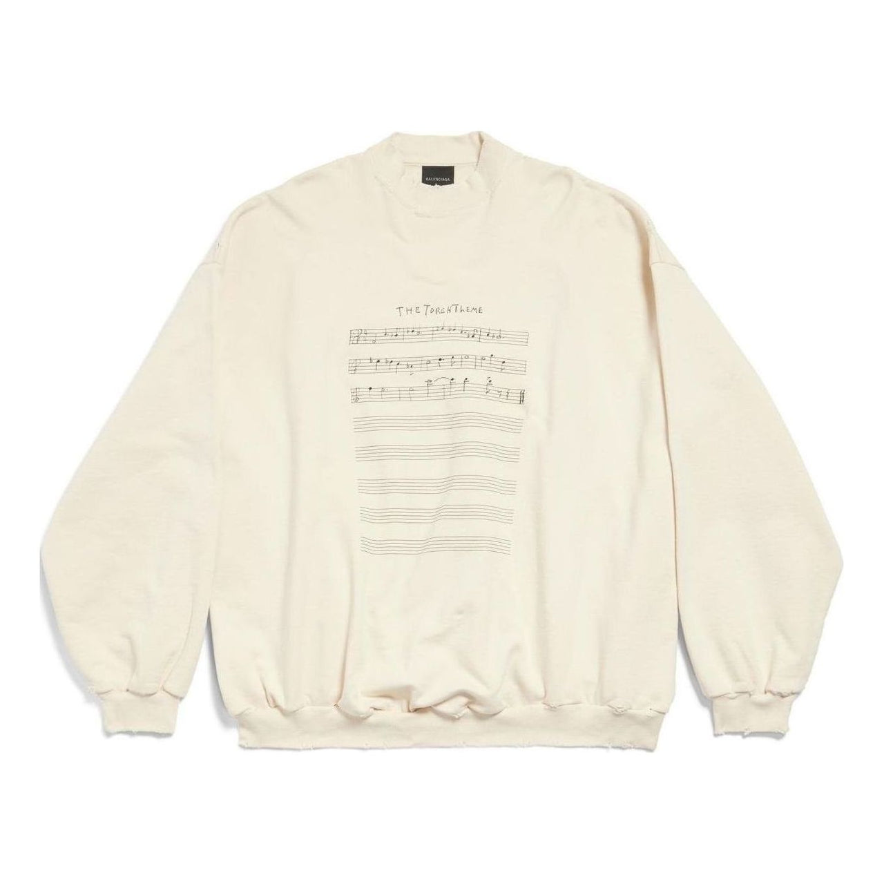 Balenciaga SS24 Logo with Sheet Music Sweater 'Beige' 699212TMVO69069