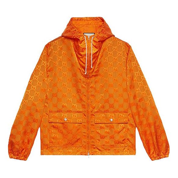 Gucci Off The Grid Hooded Jacket For Men Orange 631105-ZAEBN-7500