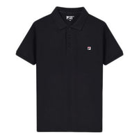 Men's FILA Logo Sports Knit Black Polo Shirt F11M918105F-BK