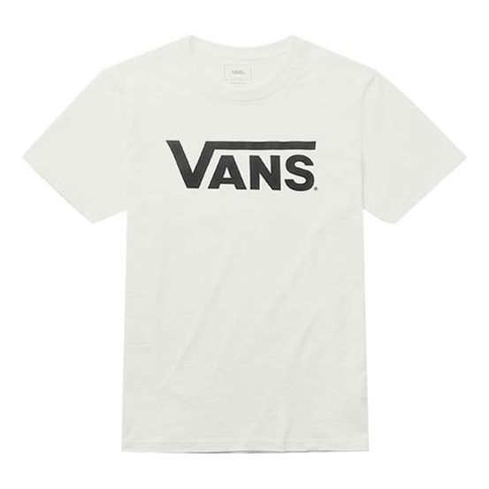 Men's Vans Logo Pattern Printing Round Neck Short Sleeve White VN000LFLY2Q