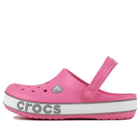 (PS) Crocs Crocband Bold Logo Outdoor Flat Heel Minimalistic Sports Pink Sandals 206022-65Y