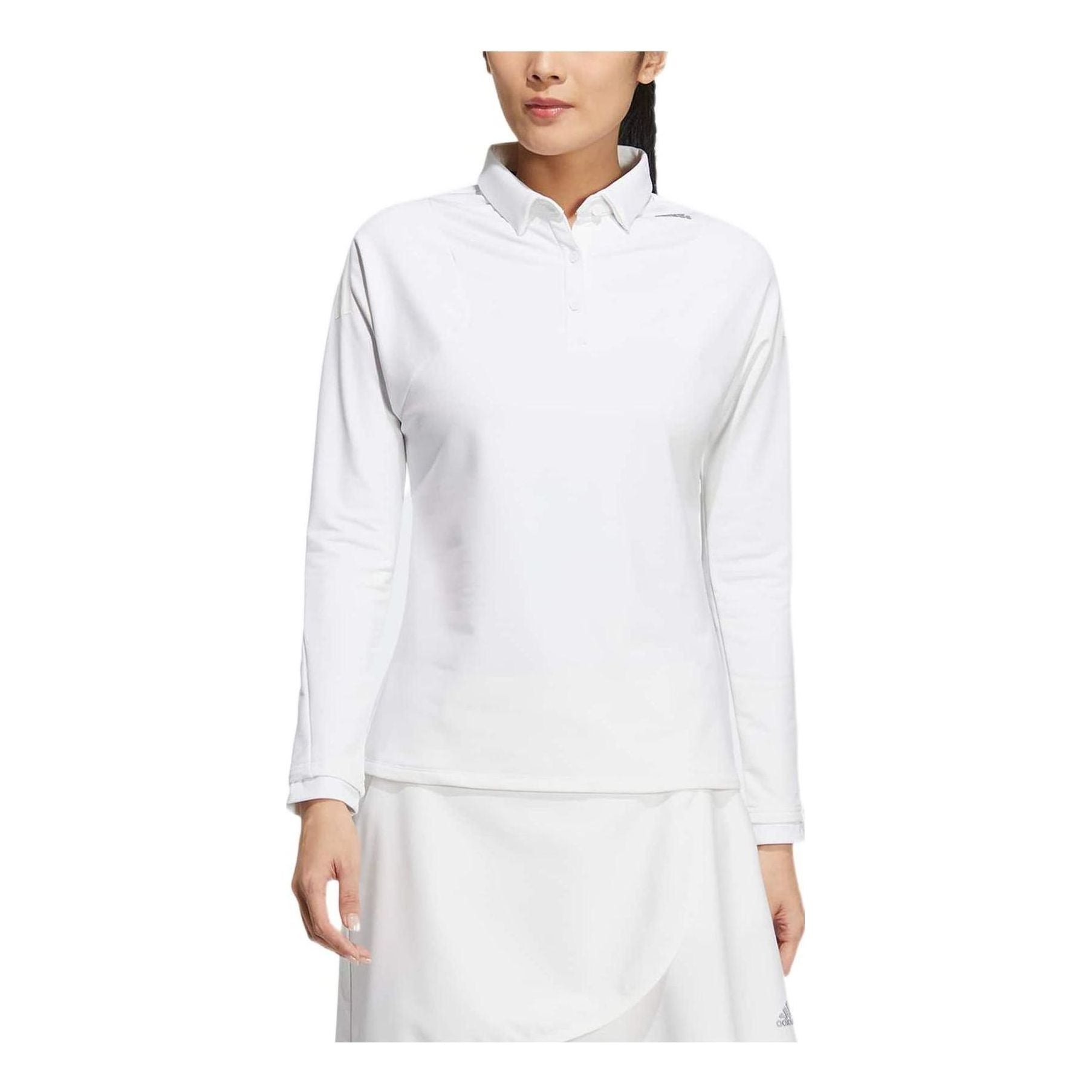 (WMNS) adidas Cold.rdy Long Sleeve Polo Shirt Asia Sizing 'White' HG1691