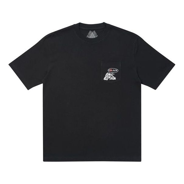 PALACE Pocket Embroidered Short Sleeve Unisex Black PAL-SS20-91