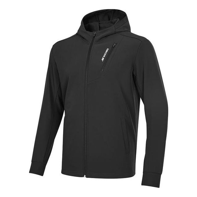 Skechers Letter Printed Loose Warm Jacket 'Black Blue Green' P421M067