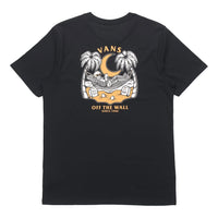 Men's Vans Cartoon Printing Pattern Round Neck Short Sleeve Black VN0A4P59BLK