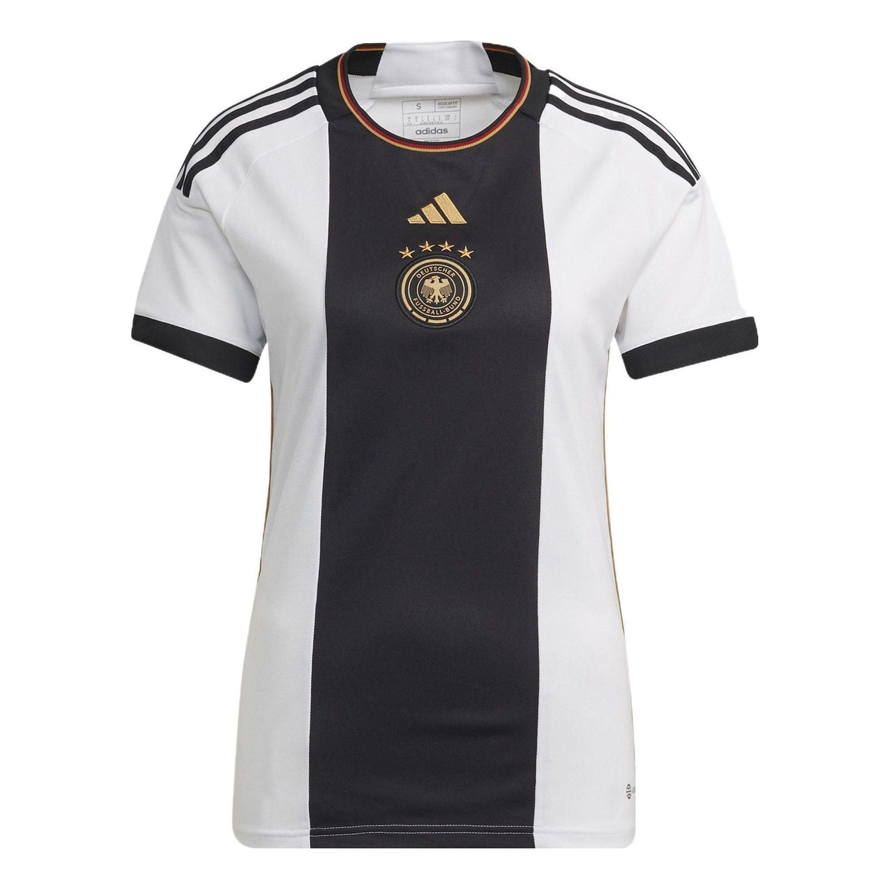 (WMNS) adidas Germany 22 Home Jersey Asia Sizing 'White Black' HF1474