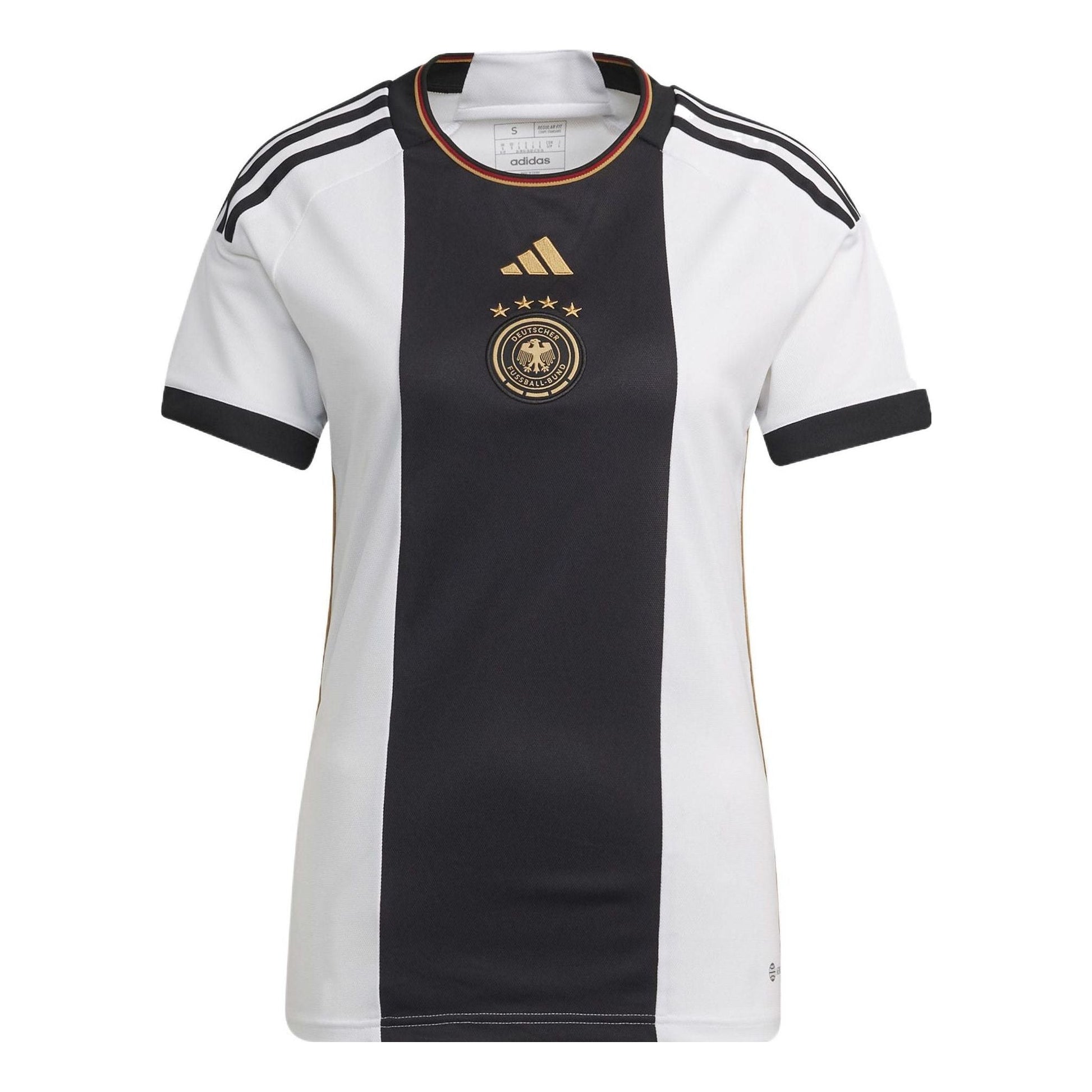 (WMNS) adidas Germany 22 Home Jersey Asia Sizing 'White Black' HF1474
