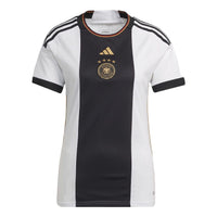 (WMNS) adidas Germany 22 Home Jersey Asia Sizing 'White Black' HF1474