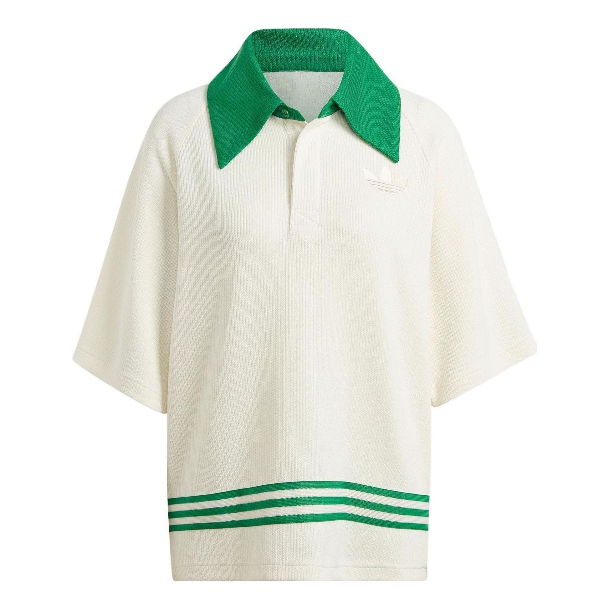 (WMNS) adidas Adicolor 70s Neck T-shirt Asia Sizing 'White Green' IB2032