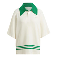 (WMNS) adidas Adicolor 70s Neck T-shirt Asia Sizing 'White Green' IB2032