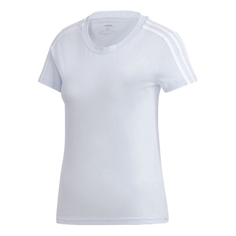 (WMNS) adidas E 3S SLIM TEE Sports Stylish Short Sleeve Light Blue GD3036