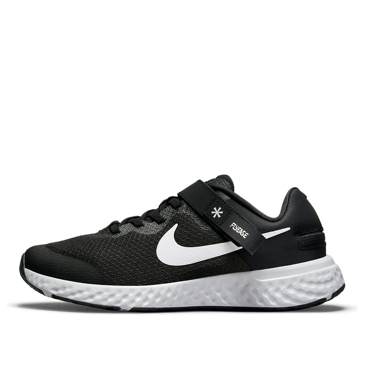 (GS) Nike Revolution 6 FlyEase 4E 'Black White' DO5065-003