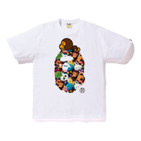 BAPE Milo All Plush Doll Milo on Ape Tee White BAPE-SS18-055