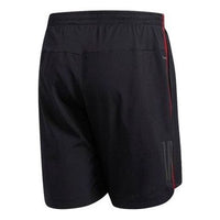 adidas Side Red Stripe Training Sports Shorts Black DZ2134